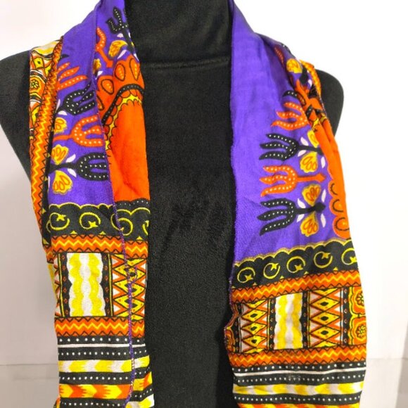 Lapogee Dashiki Print Purple Long Maxi Skirt and Small Scarf Women's Large - Picture 6 of 12